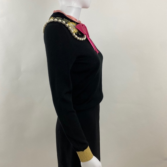 Gucci Cashmere Sweater With Detachable Embroidered Collar XS - Picture 4 of 9